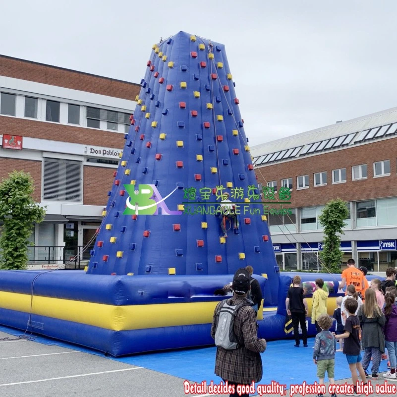 Kids Sport Game Inflatable Rocking Climbing Wall Tower / Air Mountain Game Climbing Wall