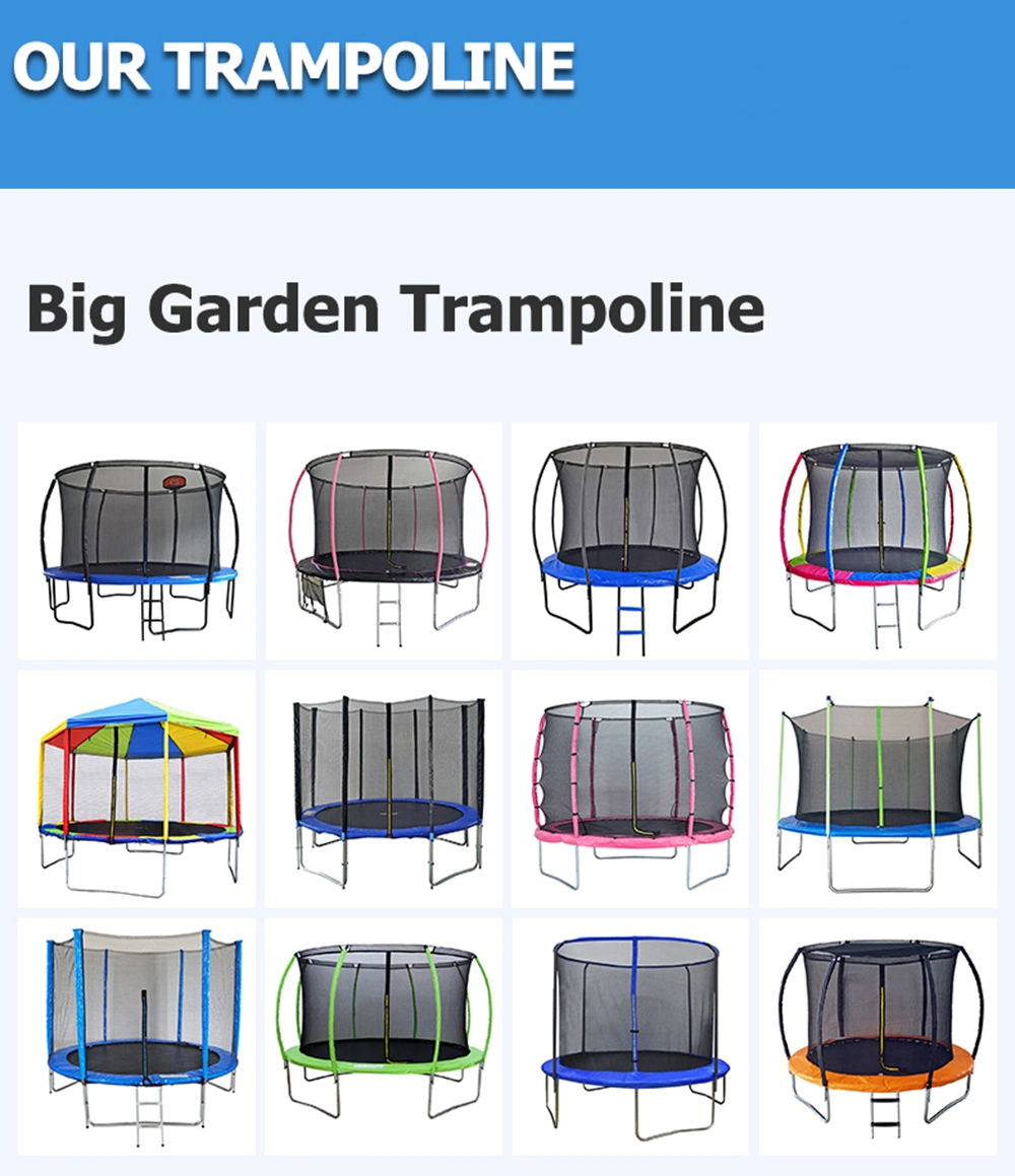 Funjump 12FT Customized Curved Poles Reinforced Style Toddler Outdoor Trampoline